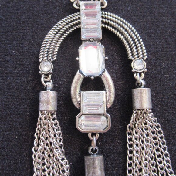 20" Art Deco, Flapper, Necklace, Antique/Vintage, emerald cut & baguette cut - Picture 7 of 7